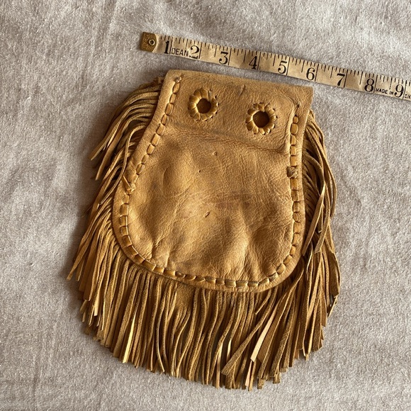 Vintage Leather Fringe Belt Pouch - Picture 5 of 5